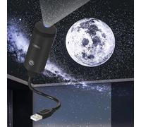 Ruwshuuk Proyector De Estrellas Con Luz - Lámpara Portátil Giratoria Ajustable con Control Táctil | Proyector Nocturno De Estrellas | Para Decoración Interior En Dormitorio Hogar Baño Salón Techo