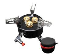 Ruwshuuk Quemador portátil para acampar quemadores de estufa de metal | Quemador de estufa antideslizante a prueba de - Hornillo portátil de camping quemador de metal para la cocina, viajes, la