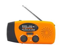 Ruwshuuk Radio Solar De Manivela,Radio Que Funciona con Pilas | Reproductor Reutilizable con Energía Solar Impermeable Equipo de Supervivencia para Personas Mayores, Oficinas en Casa, Acampada y
