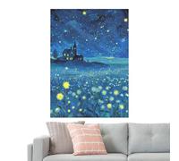Ruwshuuk Rompecabezas de noche estrellada, 70 x 51 cm, 1000 piezas, y romántico, rompecabezas de cielo nocturno azul, para niños, adultos, oficina, escuela, hogar, decoración de mesa