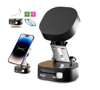 Ruwshuuk Soporte Magnético para Teléfono en Coche | Porta Teléfono Magnético con Ventosa - Soporte Plegable con Fuerte Sujeción Rotación 360 Grados para Smartphone Uso en Conducción Parabrisas