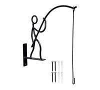 Ruwshuuk Soporte para plantas exterior, pinza de metal resistente, soporte de pared para plantas, para interior, exterior, terraza, jardín, patio, apartamento, casa de campana, pájaros, carillones de