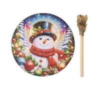 Ruwshuuk Tambor chamánico, tambor de mano chamán | Tambor chamán sanador de sonido navideño de 10 pulgadas con baqueta,Decoraciones para el hogar, instrumento espiritual para la meditación de