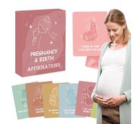 Ruwshuuk Tarjetas de afirmación de nacimiento para el trabajo, tarjetas de afirmación de nacimiento - Mom Daily Afirmations 50 piezas - Positive Motivational Quotes Inspirational For Women Mothers