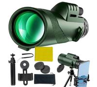 Ruwshuuk Telescopio para Adultos de Alta Potencia, monocular para la Caza,Telescopio de Mano con Aumento de 80x - Accesorios portátiles para la Aventura al Aire Libre para Acampar de montaña