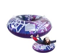 Ruwshuuk Trineo de nieve para adultos, Tubos de nieve para niños, Tubo de nieve de carga pesada con trineo inflable de PVC, Juguetes de invierno con tubo de trineo resistente al desgarro para niños y