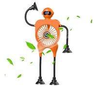 Ruwshuuk Ventilador de escritorio,Forma robot 100 velocidad,Ventilador de mesa flexible | Para mujeres, hombres estudiantes, casa, estudio, dormitorio, sala de estar, viaje, camping