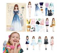 Ruwshuuk Vestir Magnético,Juegos de Vestir Magnéticos | Hacer sonar y jugar juguete de viaje - Puzzle magnético para disfraz de princesa, fácil de agarrar, regalo de cumpleaños y