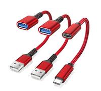 RUXELY Adaptador Bloqueador de Datos USB A & C 3 Unidades, Cable Tipo A y Tipo C Solo Carga, Protección contra Juice Jacking y Hackeo, Carga Segura para iPhone 17e/17/16, Samsung S26/S25, iPad Air