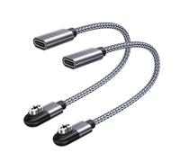 RUXELY Adaptador de Carga USB C para Auriculares Shokz 2 Pack Magnético | Adaptador de Carga Shockz,Cable Corto Tipo C para After-Shokz Aeropex Mini AS800,Open Run S803,OpenRun Pro S810,OpenComm 2 UC