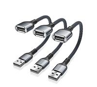 RUXELY Bloqueador Datos USB 3-Pack,Cable Blocker Data Tipo-A,Adaptador Cargador Solo Alimentación,Antivirus Defensor,contra Juice Jacking para iPhone 17e 17 16,Laptop,iPad Air Tablet,Galaxy S26 Ultra