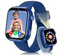 RUXINGX 4G Reloj Inteligente Niño, IP68 Impermeable Smartwatch Niños con GPS y Llamadas, Videollamada, Chat de Voz, SOS, Azul