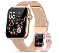 RUXINGX Reloj Inteligente Mujer con Llamadas, 1.83" Smartwatch con Función Femenina, 24H Pulsometro, SpO2, Monitor de Sueño, 20+ Modos Deportivos, Calorías Podómetro Android iOS Rosa Oro, Regalo Mujer