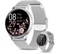 RUXINGX Smartwatch Mujer con Llamada Bluetooth/Marcación, 1.32" Reloj Inteligente con Reproductor de Música, Seguimiento del Menstrual, Pulsómetro, SpO2, Monitor Sueño Smartwatch Android iOS Plata