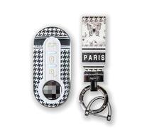 RUXYAXFOL Funda de TPU para Llave de Coche para Fiat 500 Punto Bravo Brava Panda Doblo Ducato Idea Line Ulysse Type Lance Ypslon Delta Musa Funda para Llave de Coche,Negro