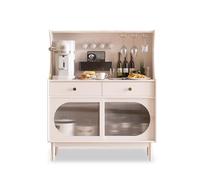 ruyi-1986 Aparador Tipo bufé Aparador de Comedor Madera Maciza Blanca, gabinete Almacenamiento contra la Pared, Moderno for Sala Estar y hogar