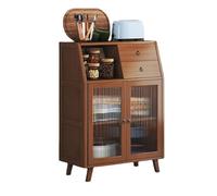 ruyi-1986 Aparador Tipo bufé Gabinete de Almacenamiento Decorativo con Puertas Vidrio, gabinete for la Cocina del hogar(70 * 33 * 95cm)