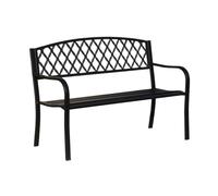 ruyi-1986 Banco jardín Banco de Hierro for Exterior, con Respaldo de celosía, Mueble de Tres plazas for balcón, Patio, jardín, Porche (130 cm) Banco Exterior