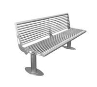 ruyi-1986 Banco jardín Banco de jardín con Respaldo for Exteriores, Asiento de Acero Inoxidable, Silla de Ocio for Patio Banco Exterior(XL)