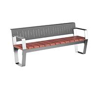 ruyi-1986 Banco para Exterior Banco de Exterior Moderno con Respaldo y reposabrazos, Apto for 2-4 Personas Banco de jardín y Patio(Grande)