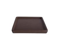 ruyi-1986 Bandeja para Plantas Bandeja de Goteo Cuadrada con Forma Flor, platillo cerámica Arena Morada for Interior y Exterior(Grande)