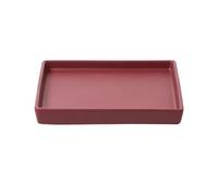 ruyi-1986 Bandeja para Plantas Platillo Cuadrado de cerámica for Plantas, Bandeja Goteo for macetas Flores, Ideal for Interiores, Exteriores, Patios y Balcones(Red,Pequeño)