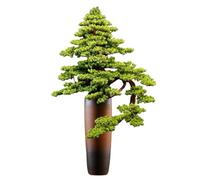 ruyi-1986 Bonsái Artificial Árbol bonsái Artificial de Lujo, Adorno Suelo, luz, decoración Entrada Sala Estar, Plantas Falsas en Maceta