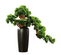 ruyi-1986 Bonsái Artificial Bonsái Artificial con jarrón de cerámica for Decorar la Entrada Sala Estar, Pino Falso(Grande)