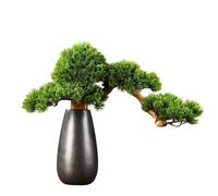ruyi-1986 Bonsái Artificial Bonsái Artificial con jarrón de cerámica for Interiores, decoración Pino for Sala Estar, Entrada y Oficina