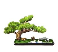 ruyi-1986 Bonsái Artificial Bonsái Artificial con Maceta, decoración Creativa for el hogar, Escritorio, Pino Falso, Adornos Vegetales