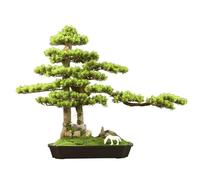 ruyi-1986 Bonsái Artificial Bonsái Artificial de Escritorio, Ideal for estanterías, escritorios Oficina y decoración baños