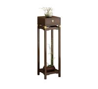ruyi-1986 Bonsais del Pedestal Estante de bonsái de bambú con Flores Retro, Nuevo Estante Chino for Plantas Verdes de Pared Inclinada Base de los Bonsais(Pequeño)