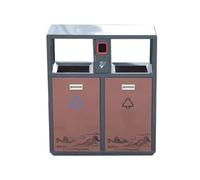 ruyi-1986 Cubos de Basura para Exteriores Contenedor de Basura Exterior Doble Caja, Comercial, for Lugares escénicos, contenedor residuos metálicos