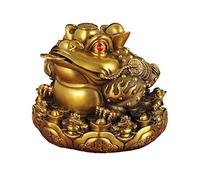ruyi-1986 Estatua de Buda Decoración de Mesa de Oficina, decoración de Sapo de Tres Patas de Cobre, Escultura Feng Shui Que atrae la Fortuna Adorno de Feng Shui(Pequeño)