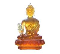 ruyi-1986 Estatua de Buda Escultura de Buda Zen for el hogar, Templo, Porche, consagración, Escultura de Buda de Cristal Antigua, decoración de Escritorio Adorno de Feng Shui(A)