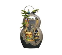 ruyi-1986 Fuentes de Exterior Adornos creativos con Forma de Calabaza Que fluyen for atraer Riqueza. Fuentes de rocalla, Juegos de Agua, Balcones y Decoraciones de Suelo. Fuentes de Suelo