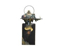 ruyi-1986 Fuentes de Exterior Fuente Zen for Sala de Estar, Regalo de inauguración de la casa, Adornos de Agua de la Fortuna Fuentes de Suelo(Negro)