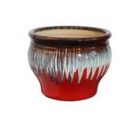 ruyi-1986 Jardinera Maceta de cerámica Extragrande de Vientre Rojo for Sala de Estar, Maceta de pie de Gran diámetro Macetas(Grande)