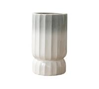 ruyi-1986 Jardinera Maceta Grande de cerámica de Alta Gama con diseño de Techo, Color Gris Degradado y Blanco, for Plantas Verdes, decoración de Interiores Macetas(Medio)