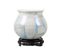 ruyi-1986 Jardinera Maceta Redonda de cerámica, orquídea Grande, Transpirable, Personalizada con Base, Planta Verde, bonsái suculento, Planta en Maceta Macetas