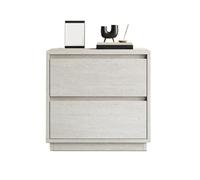 ruyi-1986 Mesillas de Noche Mesita de Noche Sencilla de Madera Blanca con cajones Dobles for Dormitorio.(Medio)