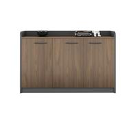 ruyi-1986 Oficina Archivador Archivador bajo de Oficina de Tres Puertas de Madera con asa for Almacenamiento de Datos Armario Archivador(Bruin)