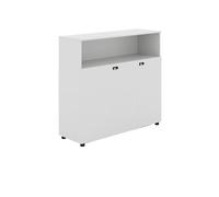 ruyi-1986 Oficina Archivador Archivador Corto de Madera de Tres Puertas con partición y Cerradura, Ideal for Oficina, Almacenamiento de Datos y artículos Diversos. Armario Archivador