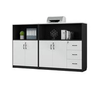 ruyi-1986 Oficina Archivador Archivador de Oficina de Madera con Puertas múltiples, cajones y divisiones. Armario Archivador