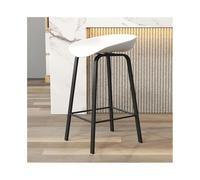 ruyi-1986 Taburetes de Bar Taburete de Bar Blanco con Asiento de Madera for el hogar, Restaurante, Bar, Isla de Hierro, Silla Alta de 65/75 cm Sillas de Bar(Pequeño)