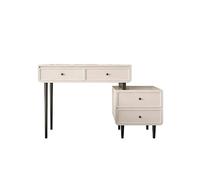 ruyi-1986 Tocador Mesa de Maquillaje Minimalista Negra Retro combinada con tocador y cajón Madera Maciza Estilo Americano(Pequeño)