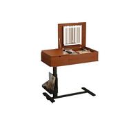 ruyi-1986 Tocador Solid Wood Vanity Table with Flip-Top Makeup Mirror & Nightstand - Perfect for Small Bedrooms