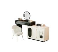 ruyi-1986 Tocador Tocador Moderno Minimalista de Madera Maciza con gabinete Almacenamiento(Medio)