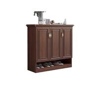 ruyi-1986 Zapatero Zapatero de 36 cm de Grosor y 120 cm de Entrada, con 4 Niveles de Almacenamiento Independiente, Color marrón Organizador de Zapatos