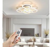 RUYI Lampara Techo Moderno,120W Diseño 9 Anillos Plafon LED Techo con Infinito Ajuste Temperatura de Color 2800-7000K y Control Remoto,Luz techo para Dormitorio Cocina Sala de Estar Pasillo Comedor